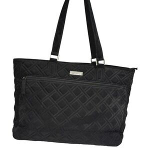 Vera Bradley Black Quilted Laptop Briefcase Travel Tote Carry-On Sleeve